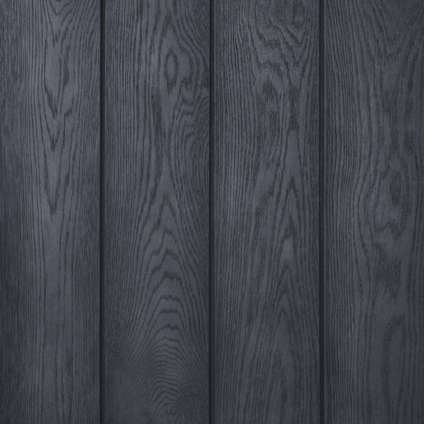 Grey Millboard Envello siding sample being shown.