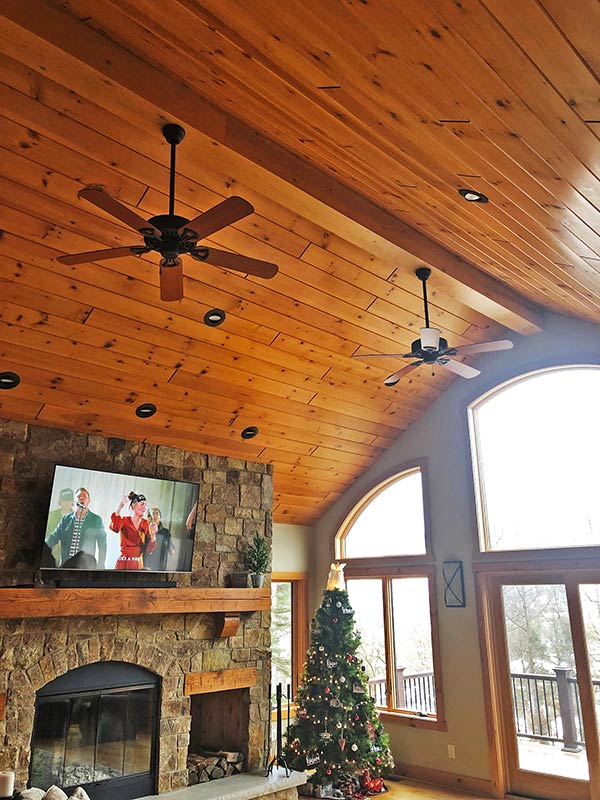 White Pine T&G Paneling Pre-finished - Almond - Homestead Timbers