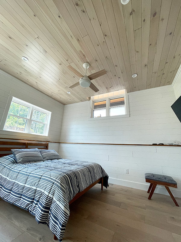 White Pine Nickel Gap Paneling Pre-finished- Farmhouse Glaze