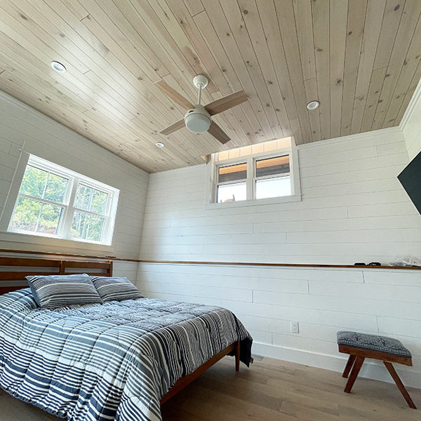 White Pine Nickel Gap Paneling Pre-finished- Farmhouse Glaze