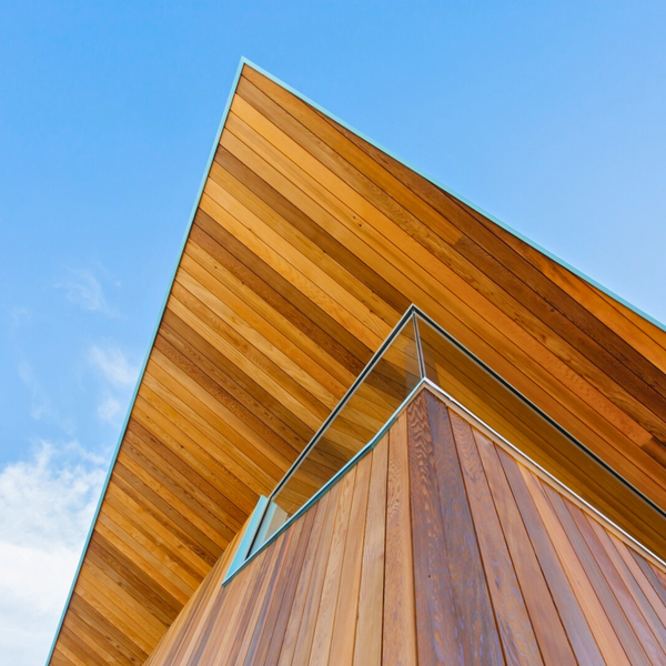 Clear vertical grain cedar siding and soffit