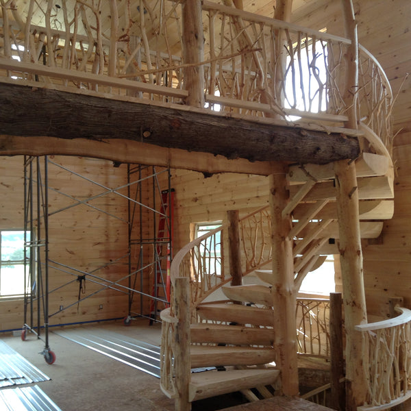 White Cedar or Red Pine Twig Railing