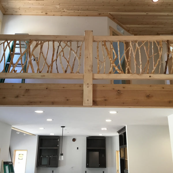 White Cedar or Red Pine Twig Railing