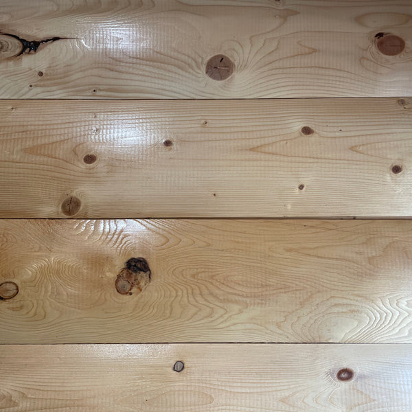 White Cedar Economy 2" x 8" Hewn Log Siding - Homestead Timbers
