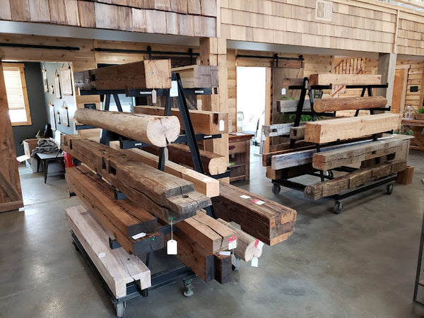 Reclaimed Barn Beam Mantels and Posts
