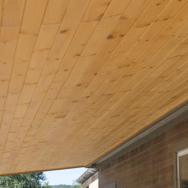 A construction grade product, it comes dried, V-edged, center-matched, and ready to finish in the paint or stain of your choice.
