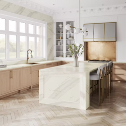 Waterfall Quartz Countertop - Homestead Timbers