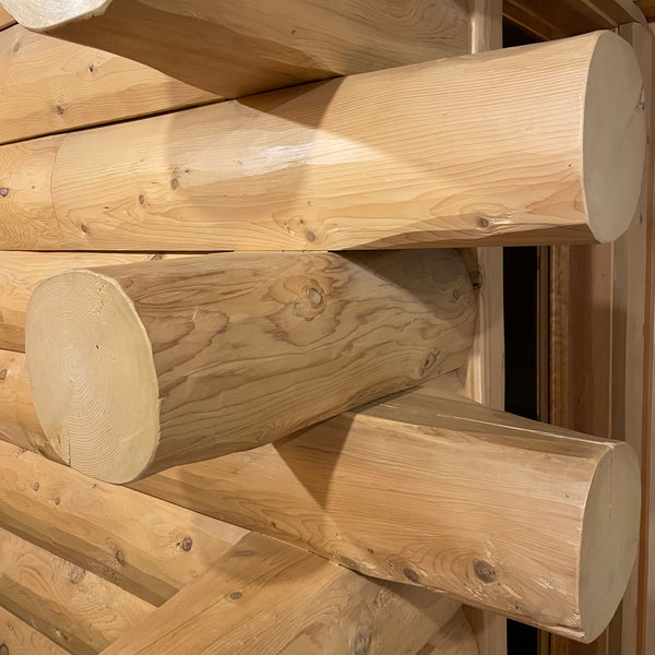 Butt & Pass corners allow you to achieve the full log look without the sometimes hefty price tag of a full log home. 