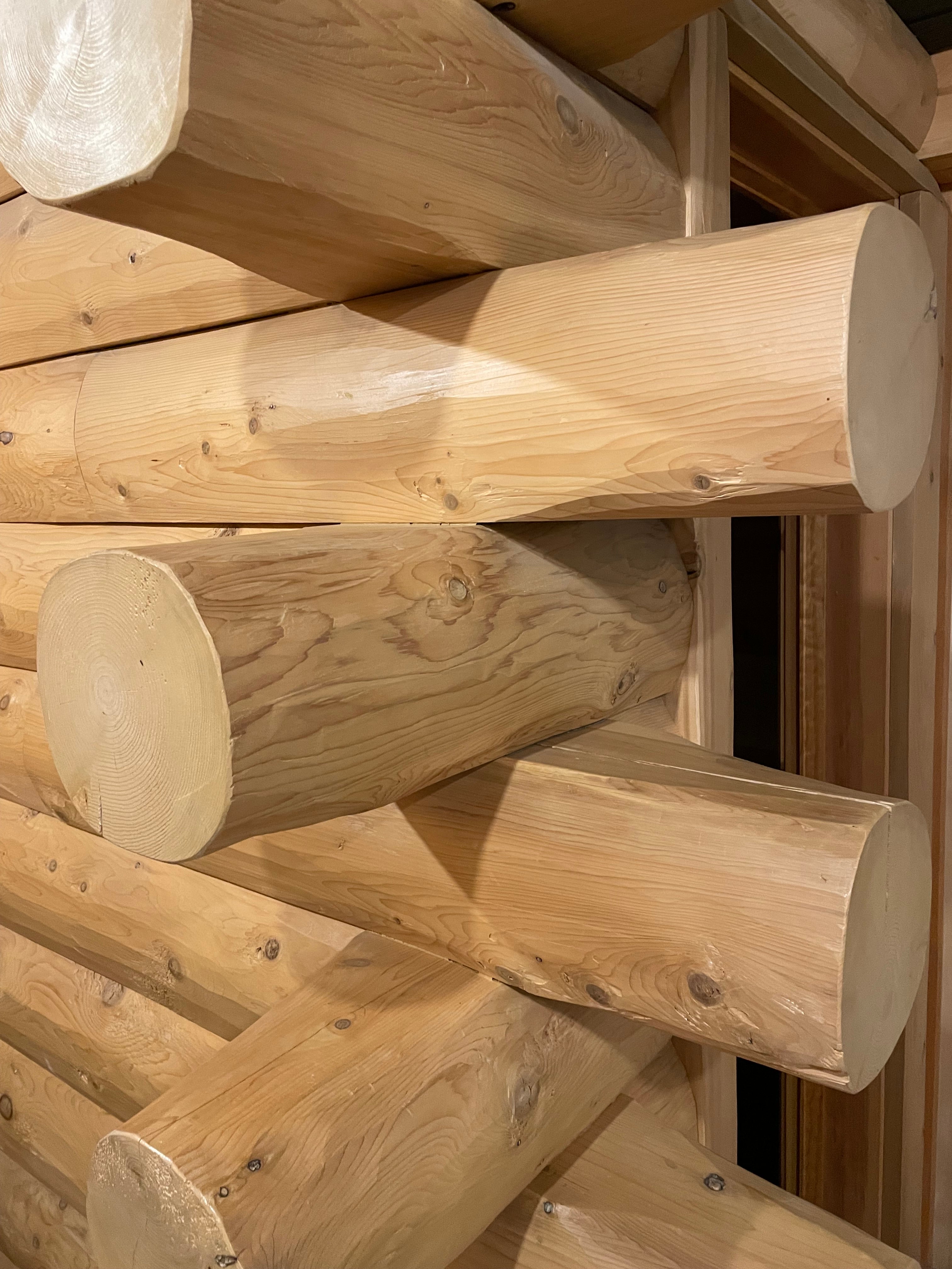 External Log Cladding Wood Log Cladding