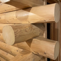 Butt & Pass corners allow you to achieve the full log look without the sometimes hefty price tag of a full log home. 