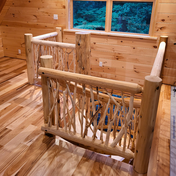 White Cedar or Red Pine Twig Railing