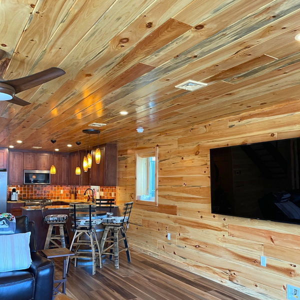 White Pine T&G Paneling Pre-finished - Bluestain