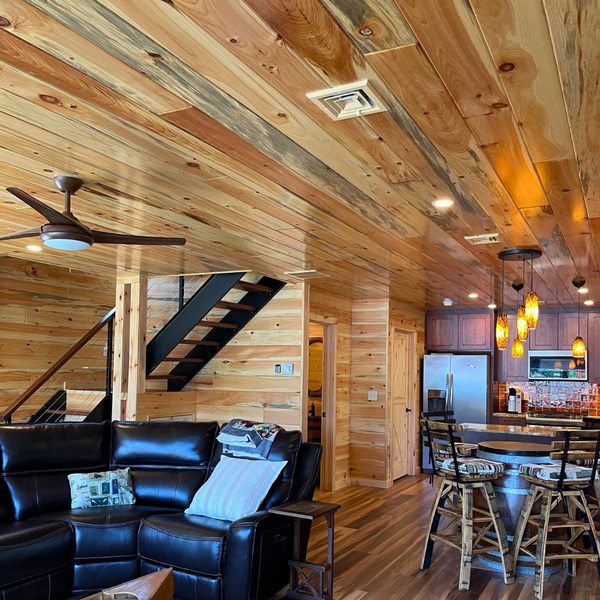 White Pine T&G Paneling Pre-finished - Bluestain