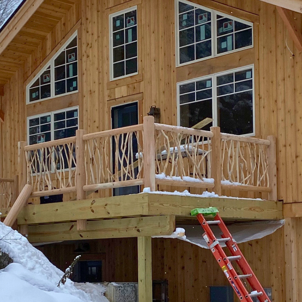 White Cedar or Red Pine Twig Railing
