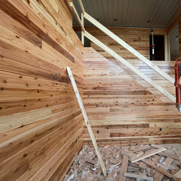 Western Red Cedar offers a beautiful red hue and of course that rustic feel. Available at Homestead Timbers
