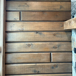 Wood white pine siding with beveled log