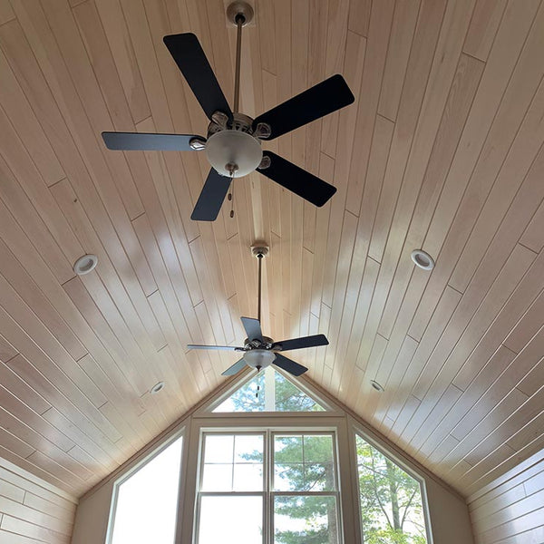 This soft, transparent white allows the beauty of the wood, including the knots and grain, to shine through.