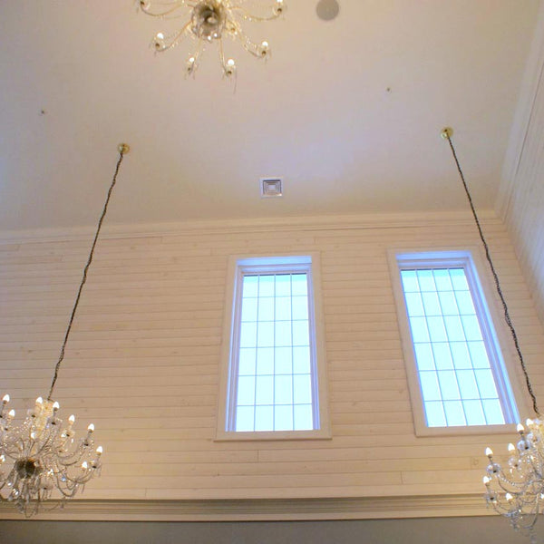 White Pine T&G Paneling Pre-finished - Whitewash - Homestead Timbers on the walls.