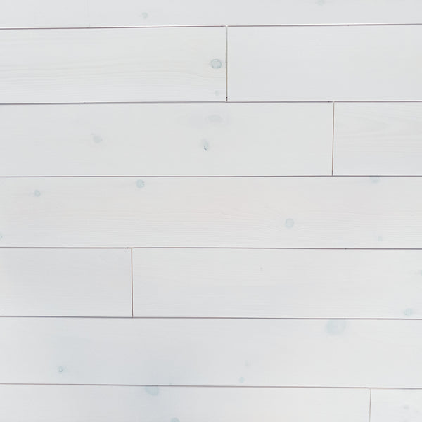 White Pine T&G Paneling Pre-finished - Whitewash - Homestead Timbers a close up.