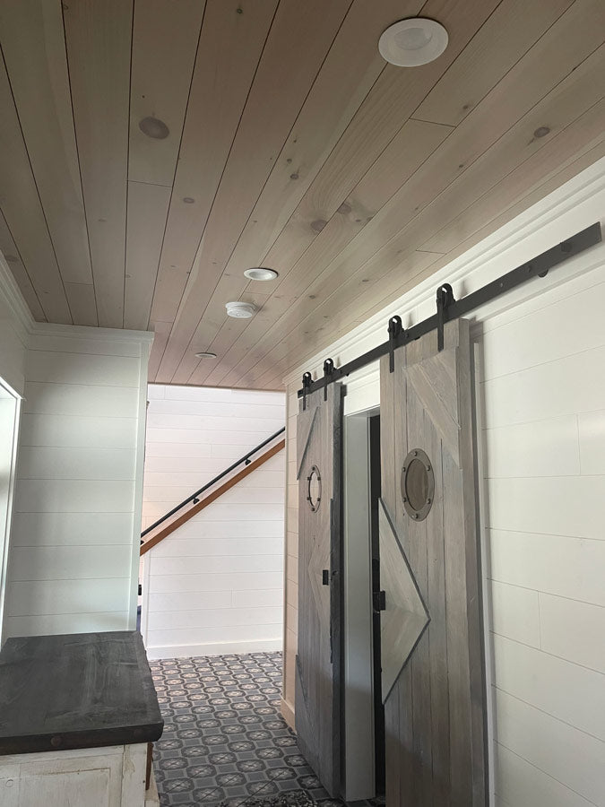White Pine Nickel Gap Paneling Pre-finished- Farmhouse Glaze