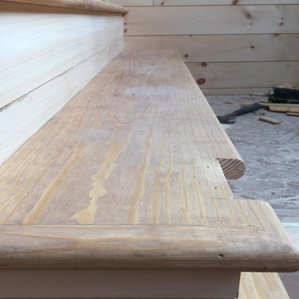 Southern Yellow Pine Stair Tread with Bullnose