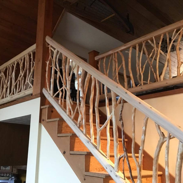 White Cedar or Red Pine Twig Railing