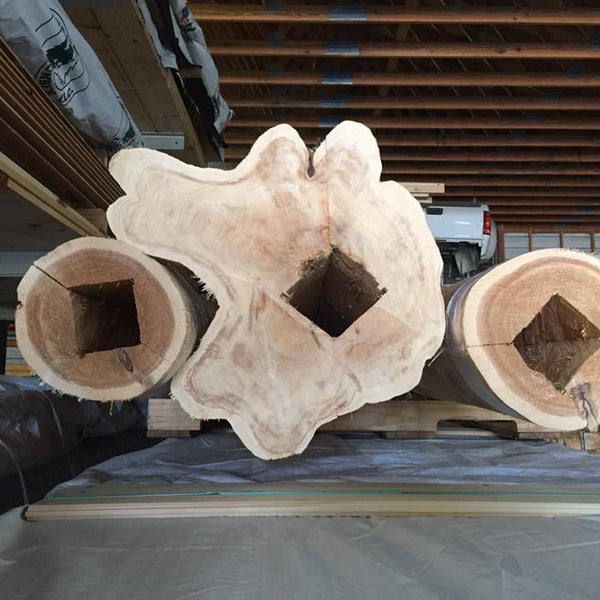 White Cedar Character posts hollowed wrap