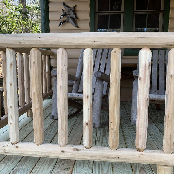 White cedar rapid log railing