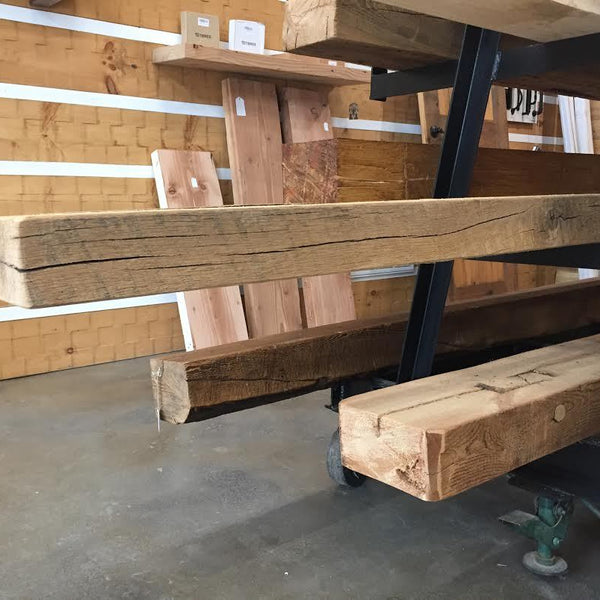 Reclaimed Barn Beam Shelves