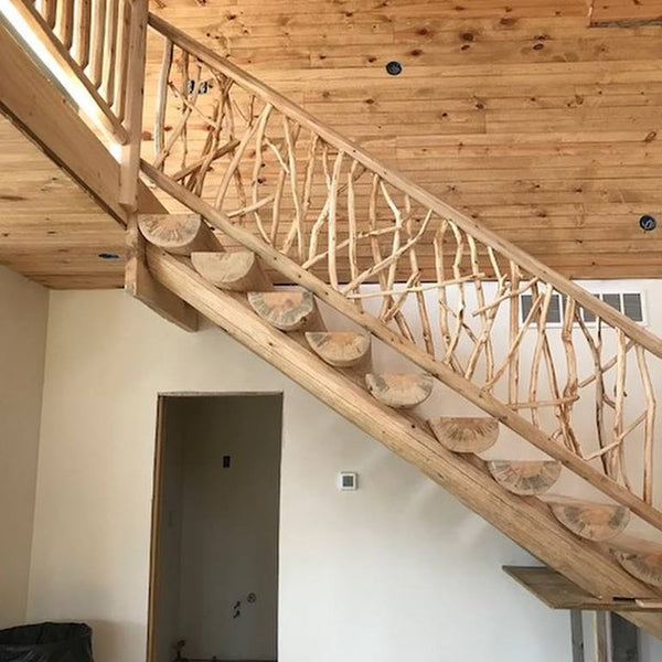 White Cedar or Red Pine Twig Railing