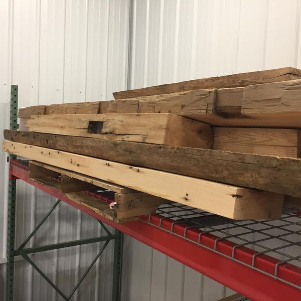 Reclaimed Barn Beam Shelves