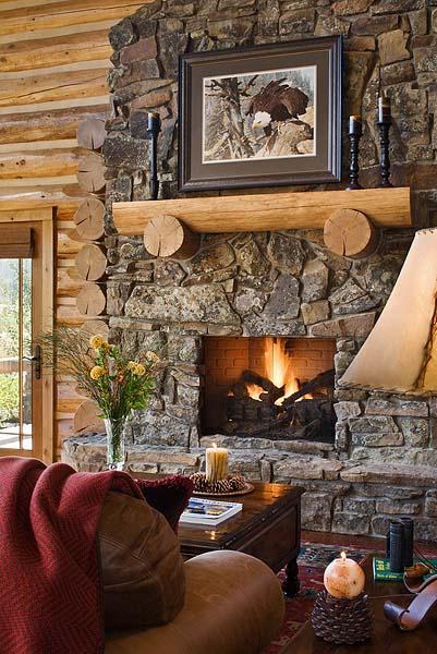 Saddle Notched Half Log w/ Corbels & Mounting Brackets - White Cedar