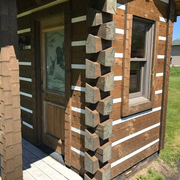 white pine 1x12 adze shed
