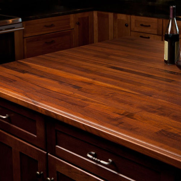 Deep rich color butcher Block countertops - Homestead Timbers