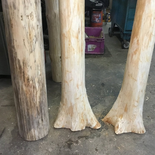 Character post with and without flare bottom