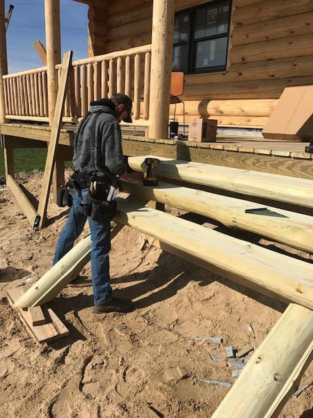 Treated Half Log Staircase