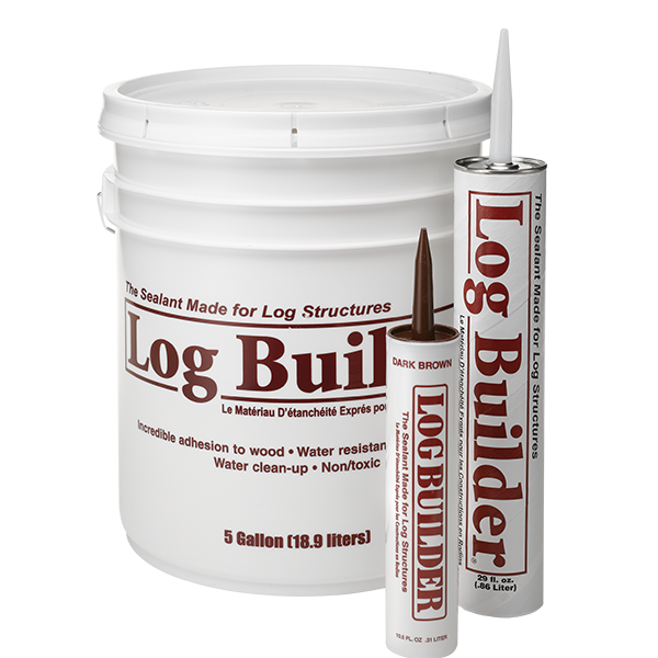 Display of log builder caulk for the website