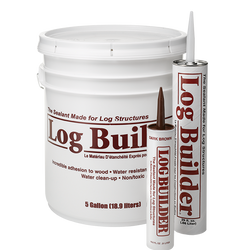 Display of log builder caulk for the website