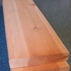 Western red cedar decking square edge