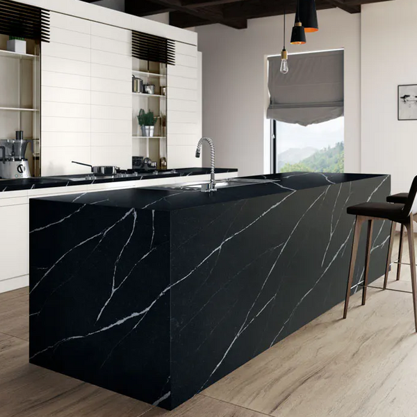 Silestone Quartz modern seamless island - Homestead Timbers