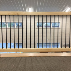 White Pine Timber Frame Railing with Rebar Spindles