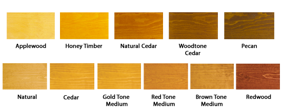 Stain for siding and trip color card. 