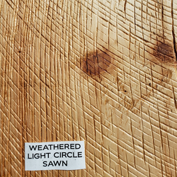 Weathered light circle sawn