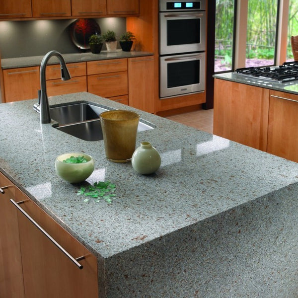 Silestone Quartz river bed color island - Homestead Timbers